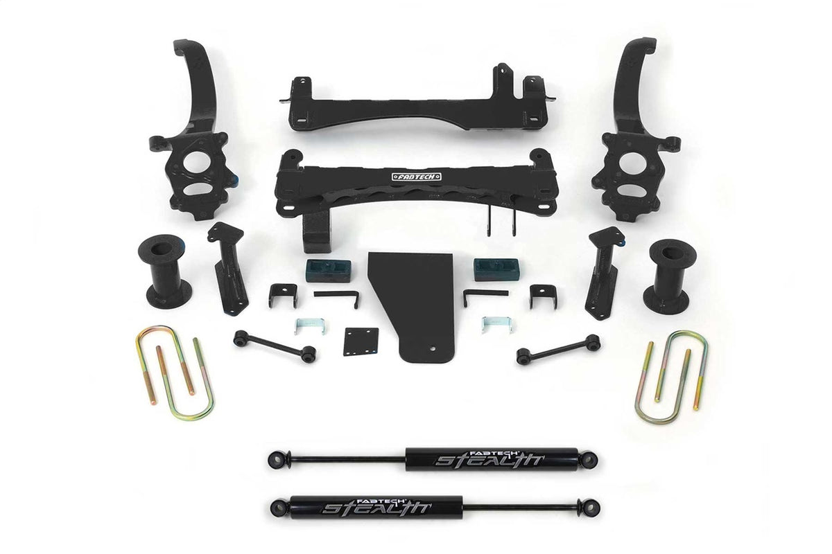 Fabtech Suspension Lift Kit – 6 in. Lift, w/Rear Stealth Monotube Shocks (PN K6012M)