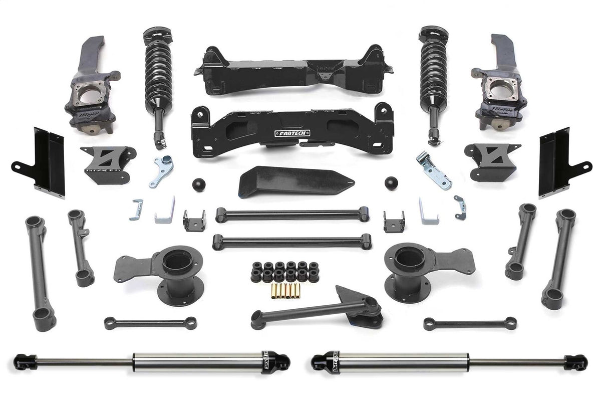 Fabtech Suspension Lift Kit – 6 in. Lift, w/2.5 Front DLSS Coil Overs, Rear Dirt Logic 2.25 Shocks (PN K7067DL)