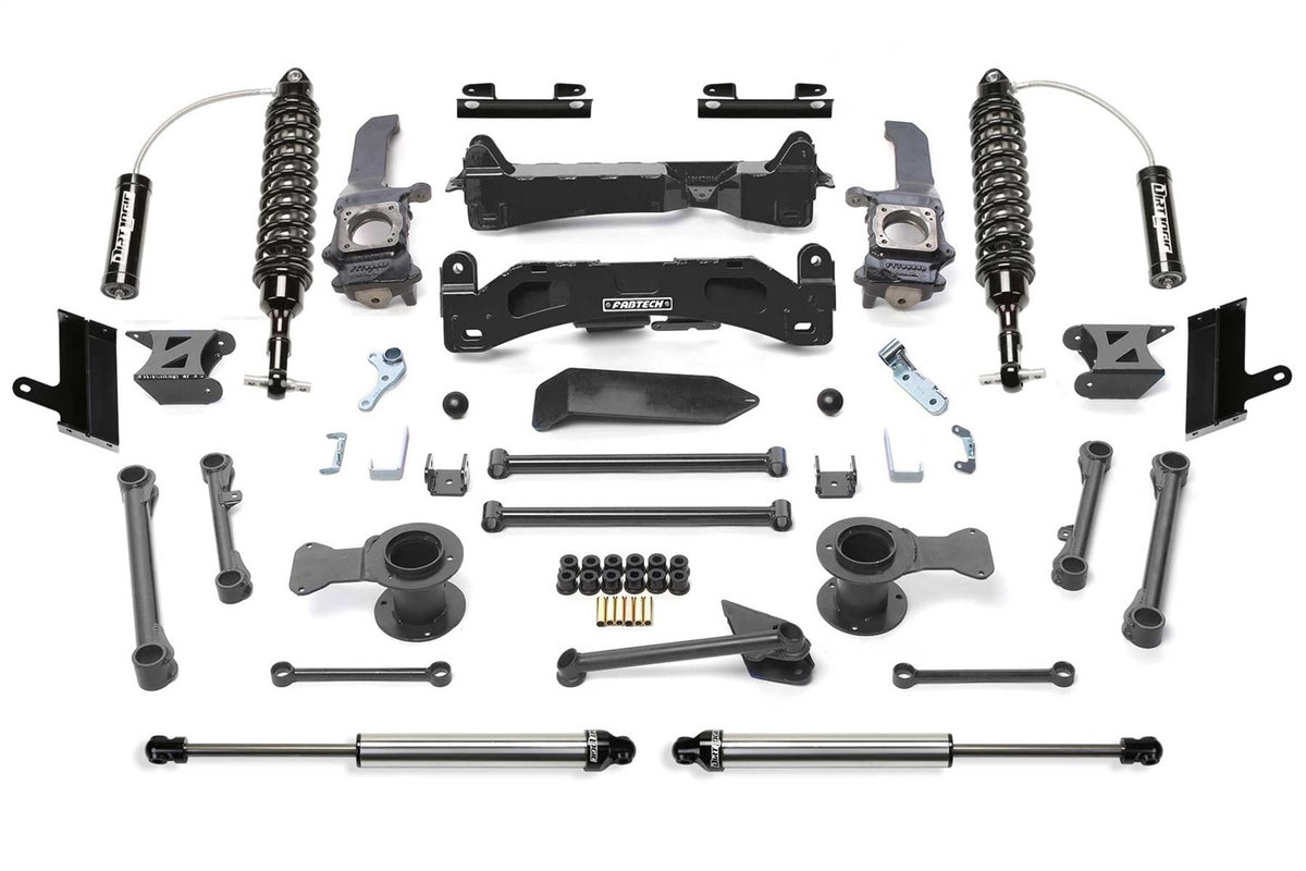 Fabtech Suspension Lift Kit – 6 in. Lift, w/2.5 Front Resi DLSS Coil Overs, Rear Dirt Logic 2.25 Shocks (PN K7068DL)