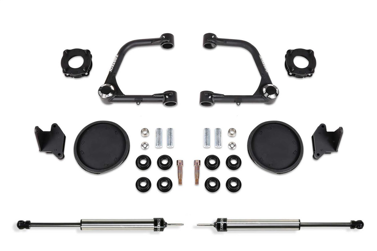 Fabtech Suspension Control Arm Kit – 3 in. Lift, w/Uniball, Front Shock Spacer (PN K7086DL)