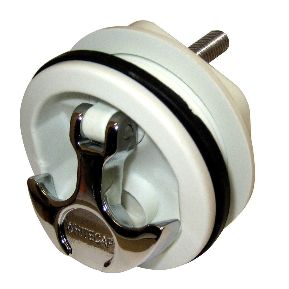 Whitecap T-Handle Latch - Chrome Plated Zamac/Black Nylon - No Lock - Freshwa...