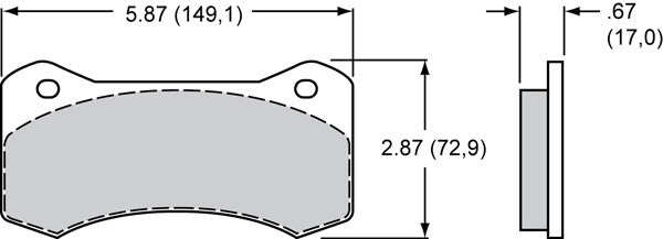 Wilwood Brakes 150-9488K Smartpad BP-10 BRAKE PADS