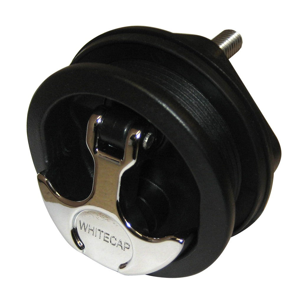 Whitecap T-Handle Latch - Chrome Plated Zamac/Black Nylon - No Lock - Freshwa...